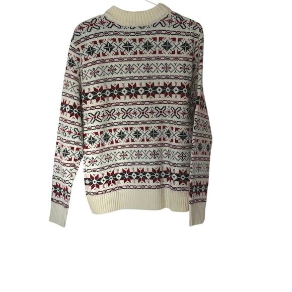 Thane Vintage Knit Crewneck Sweater Size M 100% Orlon Acrylic Snowflake Pattern - Picture 2 of 7